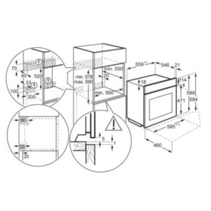 Electrolux 伊萊克斯 KODEC75X 71公升 3層防熱玻璃嵌入式電焗爐 PlusSteam (有肉針)